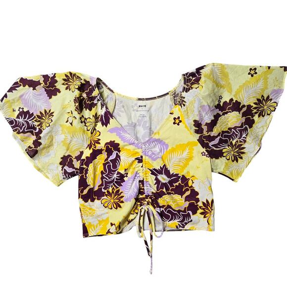 Maeve by Anthropologie Cinched Peasant Floral Top Size: M - Picture 2 of 5